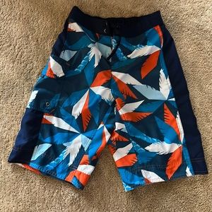 Patagonia, multi colored board shorts, boys sz 12